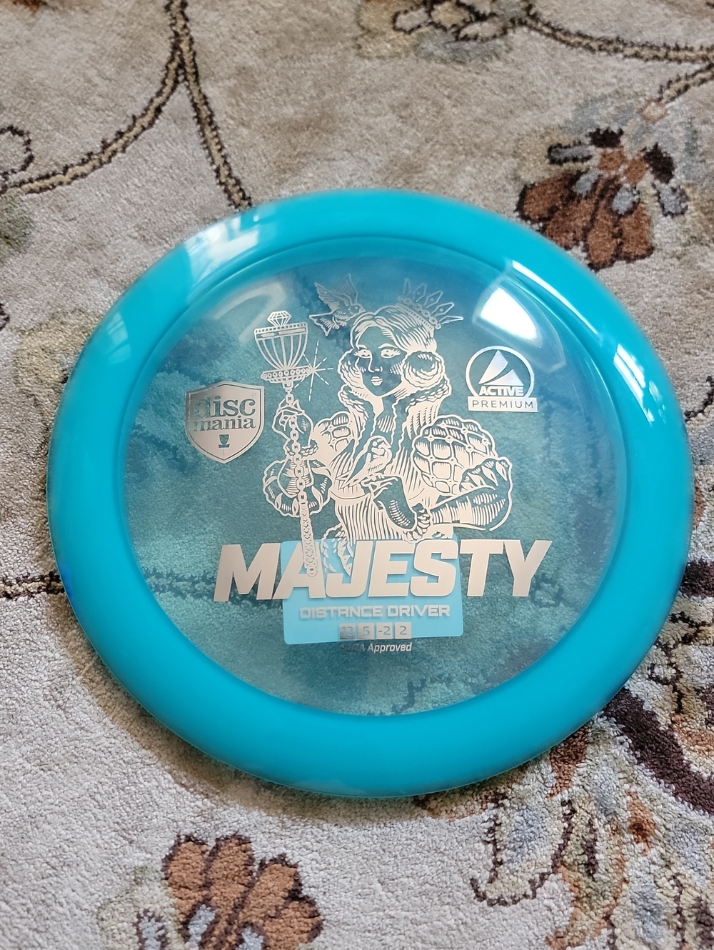 NEW Discmania Majesty Distance Driver - Teal Blue With Silver Foil  172 Grams
